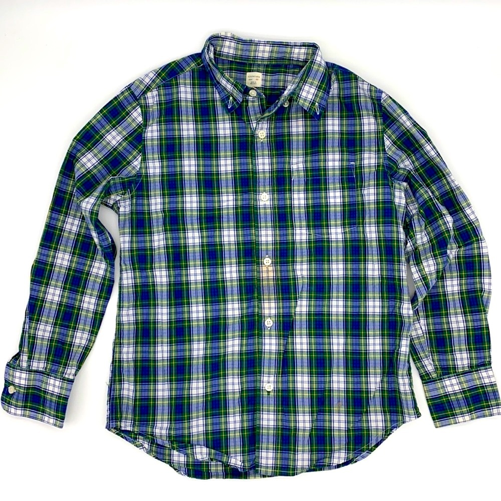 CREWCUTS Check Button Down Shirt Boys 10
